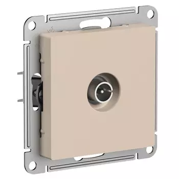 Розетка телевизионная Systeme Electric AtlasDesign встраиваемая песочная (ATN001292)