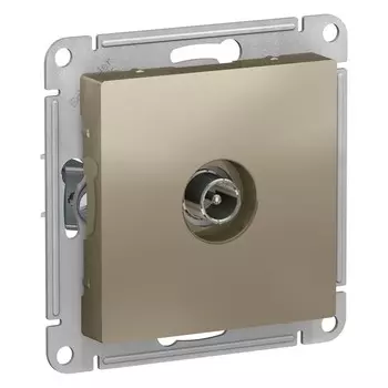 Розетка телевизионная Systeme Electric AtlasDesign встраиваемая шампань (ATN000591)