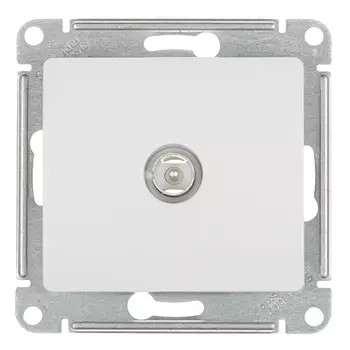 Розетка телевизионная Systeme Electric Glossa встраиваемая белая (GSL000193)