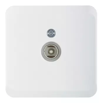 Розетка телевизионная Systeme Electric Этюд накладная белая (TVA-002B)