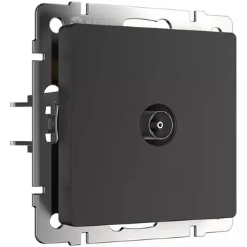 Розетка телевизионная Werkel встраиваемая черная матовая (a051612)