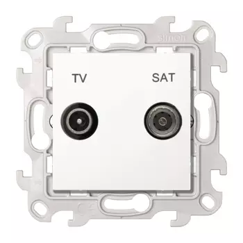 Розетка телевизионная Simon 24 Harmonie встраиваемая белая TV/ SAT (2410485-030)