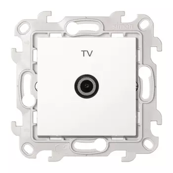 Розетка телевизионная Simon 24 Harmonie встраиваемая белая TV (2410475-030)