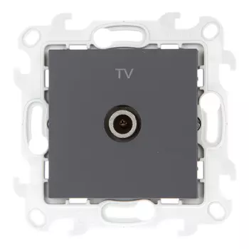 Розетка телевизионная Simon 24 Harmonie встраиваемая графит (2450477-038)