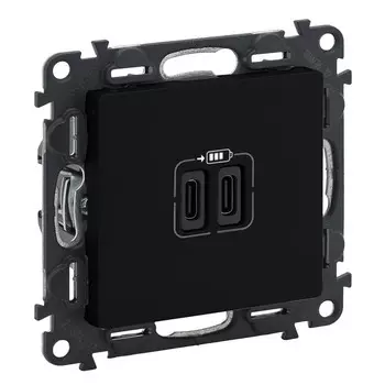 Розетка USB Legrand Valena Life встраиваемая антрацит 2хUSB Type-C (756307)