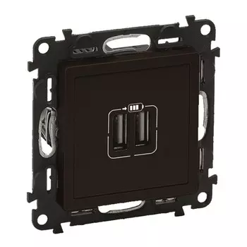 Розетка USB Legrand Valena Life встраиваемая антрацит 2хUSB-A (756312)