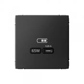 Розетка USB Systeme Electric ArtGallery встраиваемая базальт Type-C (SE GAL001427)