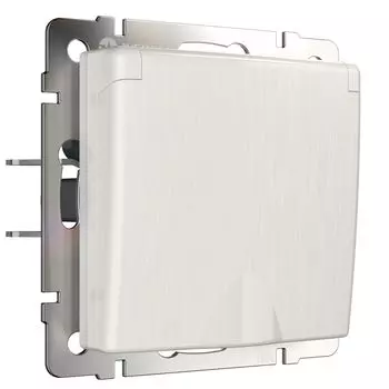 Розетка Werkel встраиваемая перламутровая рифленая со шторками с крышкой (a051173)