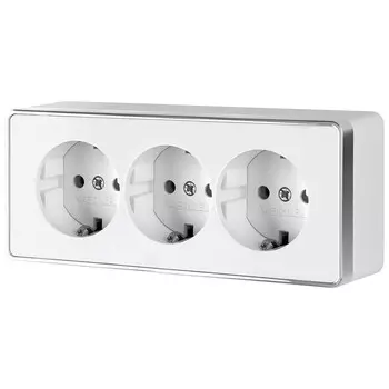 Розетка Werkel Gallant накладная белая со шторками (a051594)