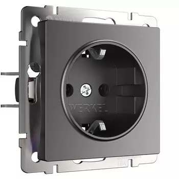 Розетка Werkel встраиваемая графит матовый (a063103)