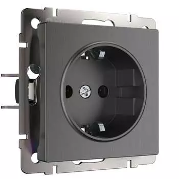 Розетка Werkel встраиваемая графит рифленый (a050761)