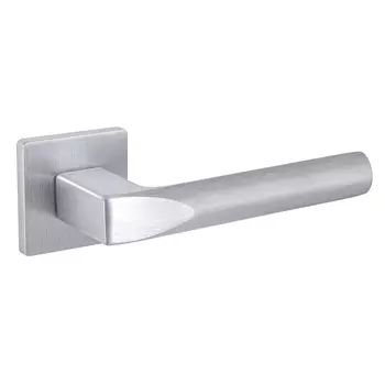 Ручка дверная Fuaro Prizma SSC-16 квадратная розетка сатинированный хром (44281)