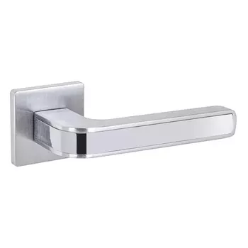 Ручка дверная Fuaro Neo SSC/CP-16 квадратная розетка сатинированный хром (44275)