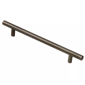 Ручка-рейлинг мебельная Kerron Metallic 220 мм металлическая черненый старинный антрацит (R-3020-160 ABB)