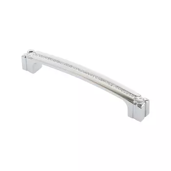 Ручка-скоба мебельная Kerron Crystal 145 мм металлическая с кристаллами хром (CRL18-128)