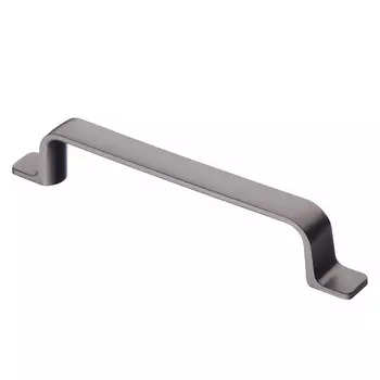 Ручка-скоба мебельная Kerron Metallic 165 мм металлическая черный никель матовый (S-2520-128 MBN)