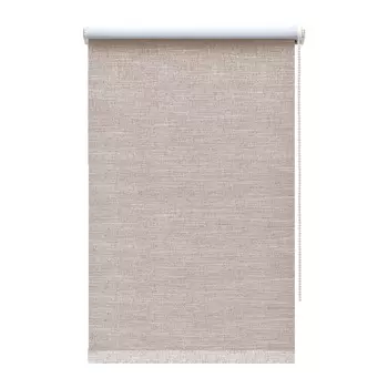 Рулонная штора блэкаут 120х160 см Decofest Каролина коричневая