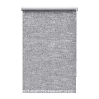 Рулонная штора блэкаут 200х175 см Decofest Каролина серая