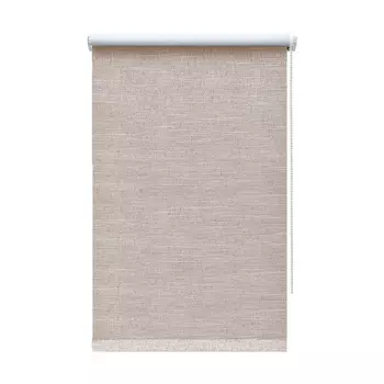 Рулонная штора блэкаут 40х160 см Decofest Каролина коричневая