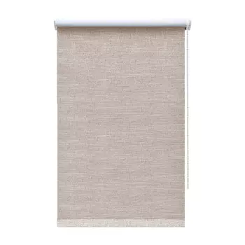 Рулонная штора блэкаут 60х160 см Decofest Каролина коричневая