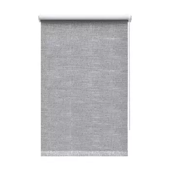 Рулонная штора блэкаут 60х160 см Decofest Каролина серая