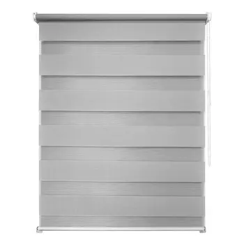 Рулонная штора день-ночь 70х160 см Уют Канзас светло-серая