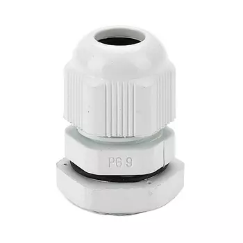 Сальник Dekraft PG 9 для кабеля диаметром 4-9 мм IP54 пластиковый белый (20 шт.) (32151DEK)