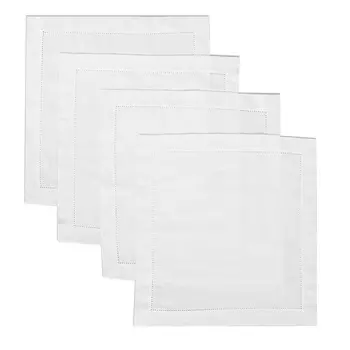 Салфетки сервировочные Rusby 45х45 см полулен белые (4 шт.)