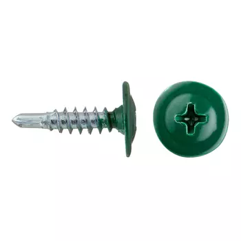 Саморезы клопы 16x4,2 мм с буром Daxmer (200 шт.) зеленый RAL 6005