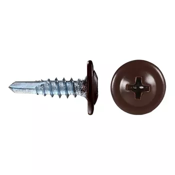 Саморезы клопы 16x4,2 мм с буром Daxmer (200 шт.) коричневый RAL 8017