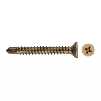 Саморезы оконные 32x3,9 мм с буром желтые (500 шт.)