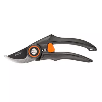 Секатор плоскостной Amigo с лезвиями из стали SK5 и пластиковыми рукоятками (76201)