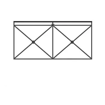 Секция пешеходного ограждения Крест Ш 950х1920 мм оцинкованная Ювента