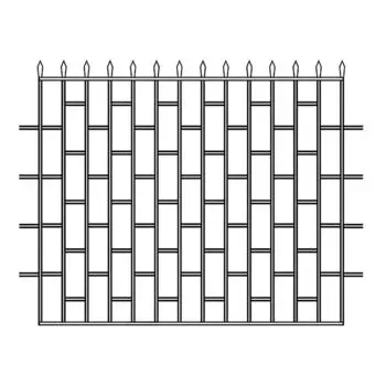 Секция заборная Плецер 1700х2500 мм черная Ювента