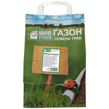 Семена газонной травы Мятлик луговой Зеленый Уголок 1 кг