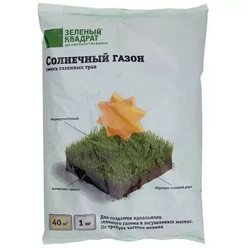 Семена газонной травы Солнечный газон Зеленый квадрат 1 кг