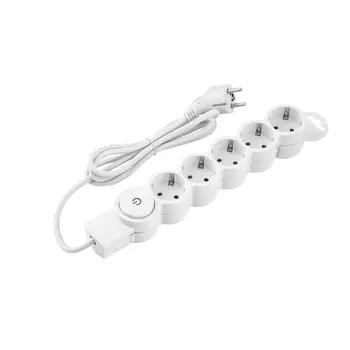 Сетевой фильтр Dwi 5 розеток 1,5 м 10 А 2,2 кВт белый (32574 1)