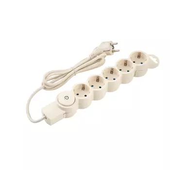 Сетевой фильтр Dwi 5 розеток 1,5 м 10 А 2,2 кВт слоновая кость (32570 3)