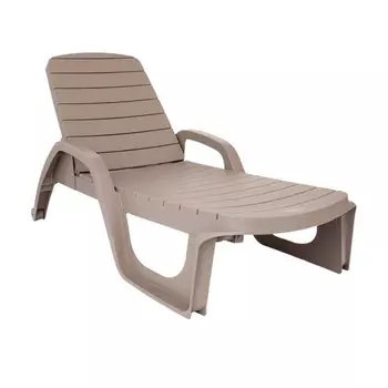 Шезлонг складной пластиковый Элластик-Пласт Прованс 1900х700х320 мм (ЭП 136103тз)