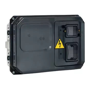 Щит распределительный навесной EKF ЩУРн-П 1/5 PROxima пластиковый IP55 379х216х113 мм 5 модулей с DIN-рейкой прозрачная дверь черный