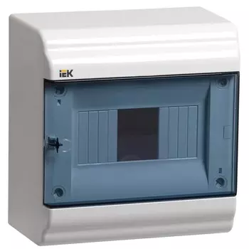 Щит распределительный навесной IEK Prime ЩРН-П-6 пластиковый IP41 190х182х100 мм прозрачная дверь