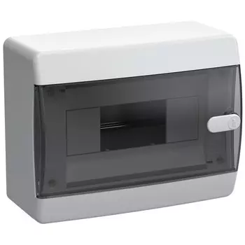 Щит распределительный навесной IEK Union Compact ЩРН-П-8 пластиковый IP41 170х218х103 мм прозрачная дверь