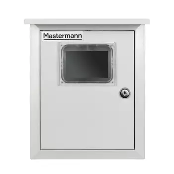 Щит распределительный навесной Mastermann 2 КС стальной IP41 330х280х140 мм с монтажной панелью