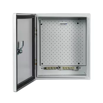 Щит распределительный навесной Mastermann Мастер-1У (ЩПУ-1) стальной IP54 340х290х180 мм с монтажной панелью