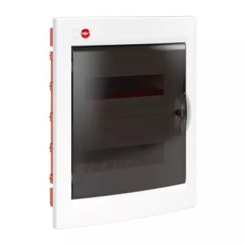 Щит распределительный встраиваемый DKC Ram base ЩРВ-П-24 пластиковый IP41 425х345х108 мм 24 модуля прозрачная дверь с клеммами белый