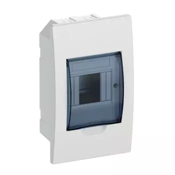 Щит распределительный встраиваемый IEK Krepta 3 ЩРВ-П-4 пластиковый IP41 222х136х87 мм прозрачная дверь