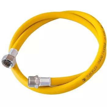 Шланг для газа ПВХ армированный Tuboflex 3/4 НР(ш) х 3/4 ВР(г) 50 см желтый
