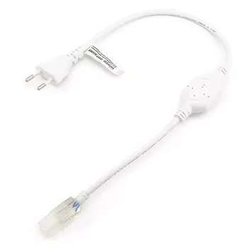 Шнур питания для светодиодной ленты Apeyron пластик 600 Вт IP44 220 В белый (03-44)