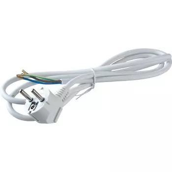 Шнур сетевой с вилкой 1,5 м ПВС-ВП 3х1 кв.мм 16 А Volsten белый (S-LR2 white)