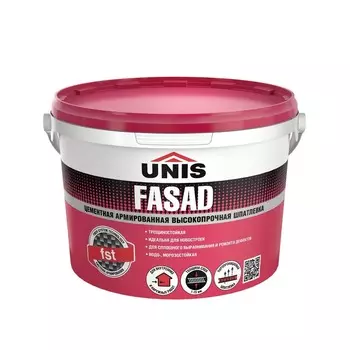 Шпаклевка цементная Unis Fasad базовая серая 5 кг